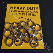 12mm Solid Jigging Rings Pack of 20